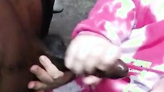 Tini tinédzser barinő csoki hímvesszőt szop