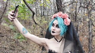 Halloween Cosplayes maca hátsó lyukba kurelva