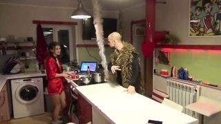 Orosz tinédzser nőci dp-be reszelve