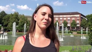 Német turista bige kültéri anális baszása