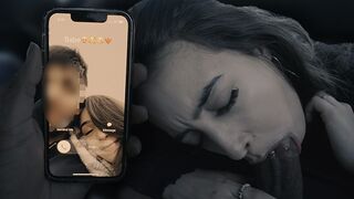 Tinédzser csaj megcsalja a pasiját és orálozza a gigászi dákót